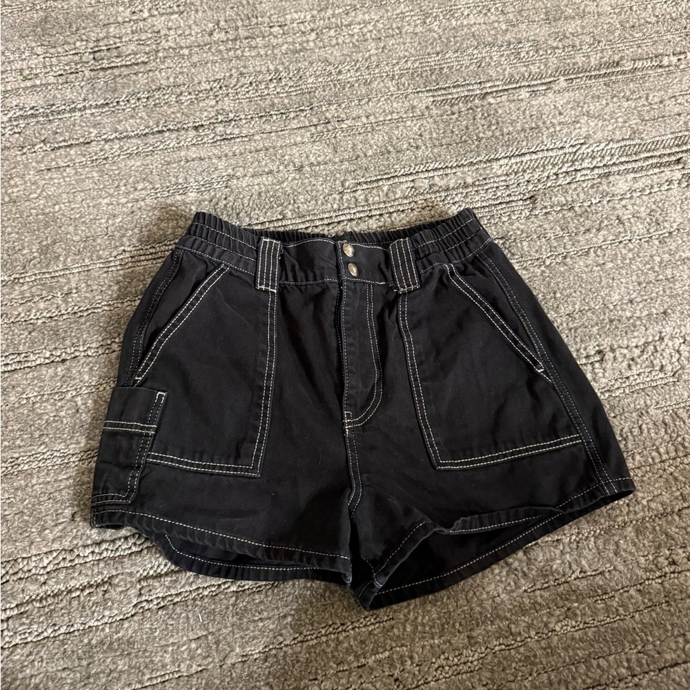 BDG Black Skate Trousers with White Stitching